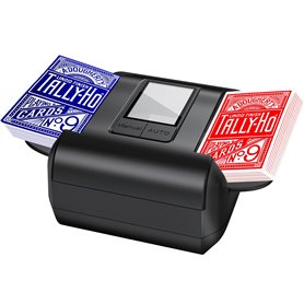 OBLITZON Mélangeur de Cartes Automatique Électrique pour 1-2 Jeux - Mode Auto/Manuel - Batterie 2000mAh Rechargeable USB-C - Sil