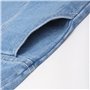 Bébé Tout-petit Garçon Fille Salopette Denim de Base Combinaison Coton Pantalon en Jean avec Bretelles - Bleu Classique Uni Jean