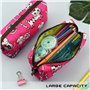 LParkin Trousse de Toilette pour Chat Rose avec Trousse de Toilette pour Adolescents - Cadeau pour Les Amoureux de Chat