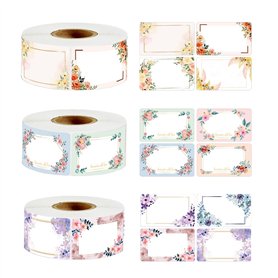 SHUOHONG 750 Pièces Fleur Etiquettes Autocollantes