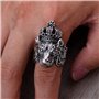 Guyode 5 Pièces Bague Homme, Bijoux Homme, Ajustable Argent Reglable Ouverte Vintage Hip Hop Idee Cadeau Original pour Petit Ami