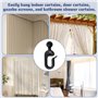 FuxFuis 50 PCS Crochets de Rideau en Plastique, Crochets pour Rideaux de Tonnelle, Crochets Rideau Rail Glisseur Pergola, Croche