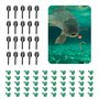 FuxFuis 20 PCS Vis Appat Carpe et 50 PCS Bouchon Hameçon