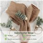 6 Pièces Rond de Serviette de Table Noel avec Vert Les Feuilles, Ferme Rurale Bohème Rond de Serviette Noel, Rond de Serviette d