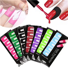 EBANKU Lot de 14 feuilles de 140 autocollants jetables en forme de U pour la peinture des ongles
