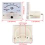 Heschen 85C1-1mA rectangle Panneau monté courant Mètre testeur Ampèremètre DC0-1.0MA Classe 2,5 Blanc