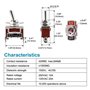 Heschen Interrupteur à bascule en métal SPST maintenu ON/OFF 2 positions 15 A 250 V AC CE