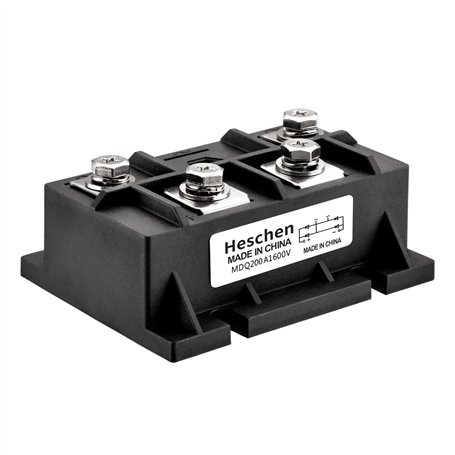 Heschen Redresseur de pont monophasé MDQ-200A 200A 1600V 4 bornes à vis