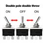 Heschen Interrupteur à bascule en métal C523A DPDT maintenu ON/OFF/ON 3 positions 15 A 250 VAC 6 onglets terminal CE