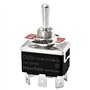Heschen Interrupteur à bascule en métal C523A DPDT maintenu ON/OFF/ON 3 positions 15 A 250 VAC 6 onglets terminal CE