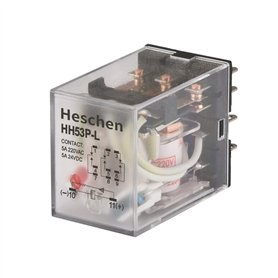 Heschen Gereral HH53P-L Relais de puissance 220 VAC Bobine 5 A 220 VAC/24 VDC 3PDT 11 broches Bornes Indicateur LED