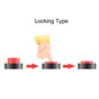 Heschen Interrupteur à bouton-poussoir carré de 16mm, type à verrouillage, 1NO 1NC, rouge bleu jaune blanc vert orange, lampe LE