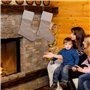 Feelava Bas de Noël en Toile de Jute 6 pièces, Sacs de Noël Suspendus Bas de Noël Vacances Arbre de Noël cheminée Ornements Susp