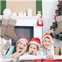Feelava Bas de Noël en Toile de Jute 6 pièces, Sacs de Noël Suspendus Bas de Noël Vacances Arbre de Noël cheminée Ornements Susp