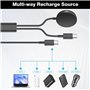 2 en 1 Câble Chargeur Montre pour Samsung Galaxy Watch 7/Watch Ultra/Watch 6/6 Classic/Watch 5 Pro/Watch 4 Classic/3/Active 2, C