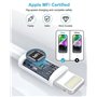 3 en 2 Chargeur A-pple Watch, 2M Cable A-pple Watch USB C avec Lightning Cable Chargeur Montre pour iWatch 10/9/8/7/6/5/4/3/SE/U