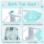 MATERCUBS Siège de bain pliable pour bébé avec ventouse antidérapante - Chaise de support ergonomique pour baignoire - Siège de 