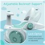 MATERCUBS Siège de bain pliable pour bébé avec ventouse antidérapante - Chaise de support ergonomique pour baignoire - Siège de 