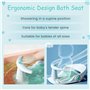 MATERCUBS Siège de bain pliable pour bébé avec ventouse antidérapante - Chaise de support ergonomique pour baignoire - Siège de 