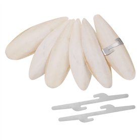 tonyg-p 6 pièces Os de Seiche Jouets à Mâcher Oiseaux Perroquets Jouets à Mâcher avec 3 Pièces Support Métal pour Reptiles Tortu