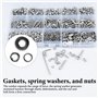 1175 Pcs Set de Vis M3, Boulons et écrous, Vis à Tête Cylindrique à Six Pans Creux en Acier Inoxydable, Boulon et écrous et Rond