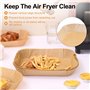 130 PcsPapier Cuisson Air Fryer, Moule Papier Sulfurisé pour Air Fryer Accessoires, Papier Airfryer pour Friteuse à Air Chaud, P