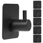 6 Pcs Crochet Adhesif Mural Noir