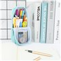 iSuperb Trousses Scolaire Debout Sac de Papeterie Trousse Pliante Grande Plumier Papeterie Pouch Téléphone Portable Support Stan