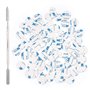 Allwon 100 pièces autocollants en métal pour Palette magnétique Palette de maquillage de fard à paupières vide + spatule de dépô