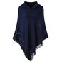 SULISHI Élégant Poncho à Capuche avec Franges