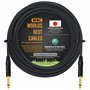 10 mètres – Câble pour guitare basse et instrument fabriqué sur mesure par World's Best Cables – en utilisant le fil Mogami 2524