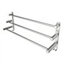 Porte-serviettes sans perçage 80 cm - Porte-serviettes - Porte-serviettes - Argenté - Accessoire de salle de bain - Autocollant 
