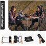 Tabouret de Jardin Noir Pliable jusqu'à 150 kg en Aluminium avec Sac de Transport - Chaise Pliante légère et Portable pour Le Ca