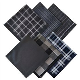 ORARTMM Lot de 6 mouchoirs classiques en coton pour homme