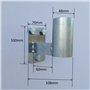 WBCM-48 Adaptateur de support mural pour miroirs convexes avec un collier de fixation pour poteau de 48 mm de diamètre.