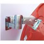 WBCM-48 Adaptateur de support mural pour miroirs convexes avec un collier de fixation pour poteau de 48 mm de diamètre.