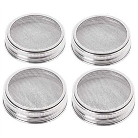 Merrday Lot de 4 grands couvercles en acier inoxydable avec bonne aération pour germination de graines biologiques dans votre cu
