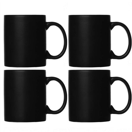 Smilatte M010 tasses à café en porcelaine noire mate