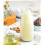 Lawei Lot de 12 Smoothie Bouteille Bouteilles en Verre jus Bouteilles de Lait Liqueur avec 12 pailles réutilisables et 24 couver
