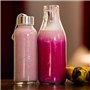 Lawei Lot de 12 Smoothie Bouteille Bouteilles en Verre jus Bouteilles de Lait Liqueur avec 12 pailles réutilisables et 24 couver