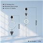 Boucles d'oreilles pendantes géométriques Halo - Argent sterling 925 - Boucles d'oreilles pendantes en forme de goutte longue av