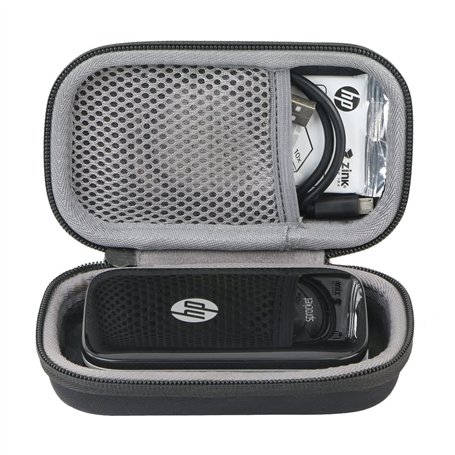 Étui de Voyage Rigide Housse Cas pour HP Sprocket Imprimante Photo portable par co2CREA (Noir) (Noir)