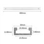 4pcs 400mm T-Slot T-Track, Rail en T Mitre Système de Gabarit Fente pour Guide Droit Outil de Serrage Poignée de Verrouillage Ja
