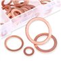 Swpeet Lot de 165 rondelles plates en cuivre 8 tailles comprenant M6 M8 M10 M12 M14 M16 M18 M20 Idéal pour les connexions électr