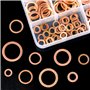 Swpeet Lot de 165 rondelles plates en cuivre 8 tailles comprenant M6 M8 M10 M12 M14 M16 M18 M20 Idéal pour les connexions électr
