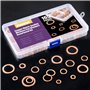 Swpeet Lot de 165 rondelles plates en cuivre 8 tailles comprenant M6 M8 M10 M12 M14 M16 M18 M20 Idéal pour les connexions électr