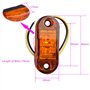 Futheda 4 pcs IP65 12 V/24 V Ovale LED latérales Feux de gabarit Avant Feux arrière Lampes Universel Indicateur de Position avec
