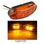Futheda 4 pcs IP65 12 V/24 V Ovale LED latérales Feux de gabarit Avant Feux arrière Lampes Universel Indicateur de Position avec