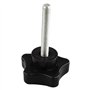 Futheda 2 pcs M6 x 40 mm Filetage de remplacement étoile Main Bouton de vis de serrage Noir