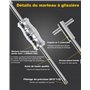 XSTARYE12pcs Velo Extracteur de Roulement Interieur avec Marteau Coulissant Trou Borgne Arrache Roulement avec 8 Pince de Serrag